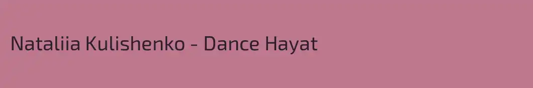 Nataliia Kulishenko - Dance Hayat